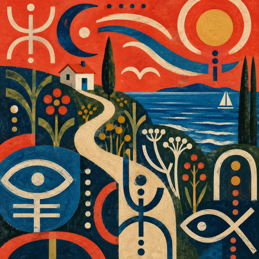 Nsibidi-Inspired Abstract Signs: An original vocabulary of compact pictograms