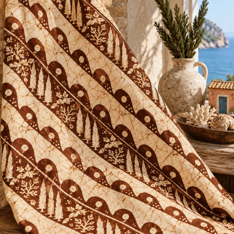 Parang-Inspired Batik Rhythm: Strong diagonal bands and flowing curves