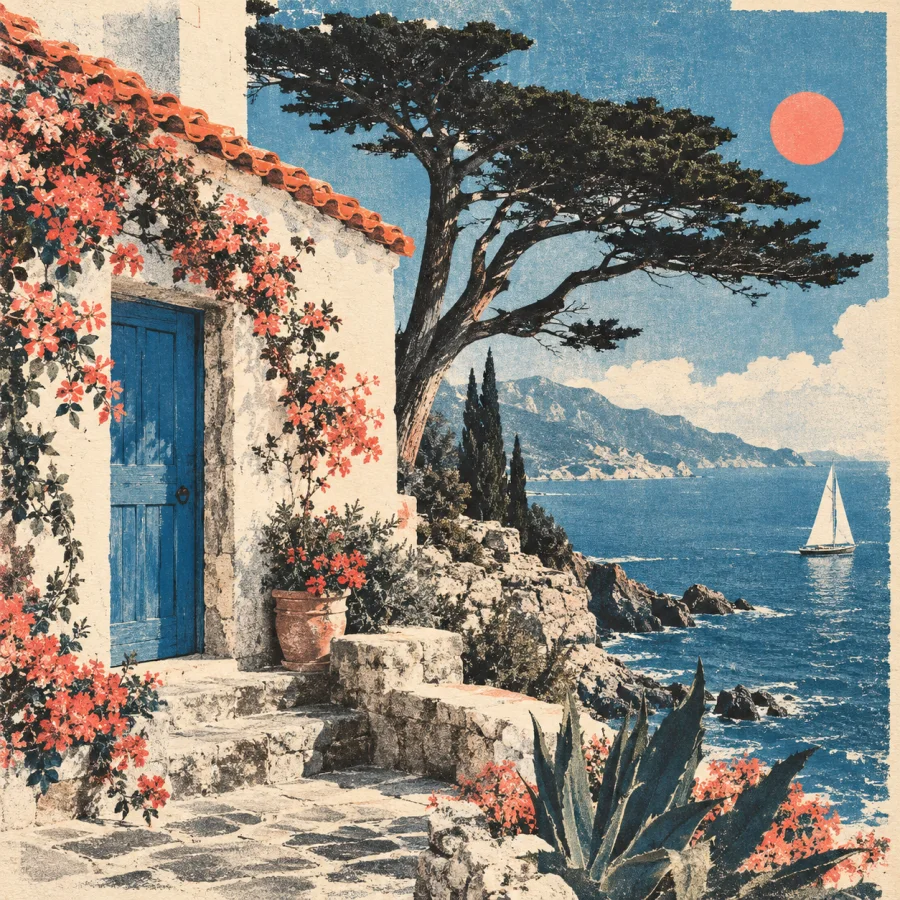 Photolithographic Illustration: Photographic detail flattened into printed layers