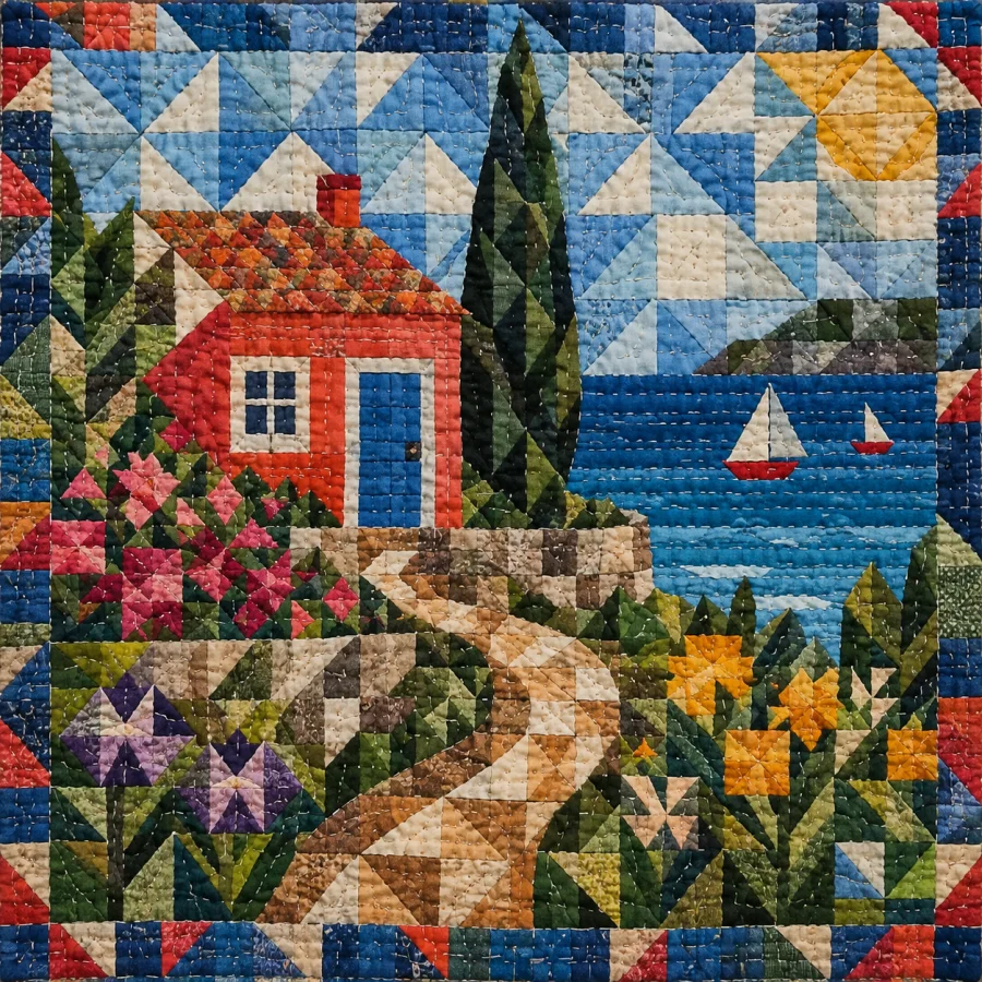 Ralli Quiltwork: Bold patchwork geometry in vivid cotton