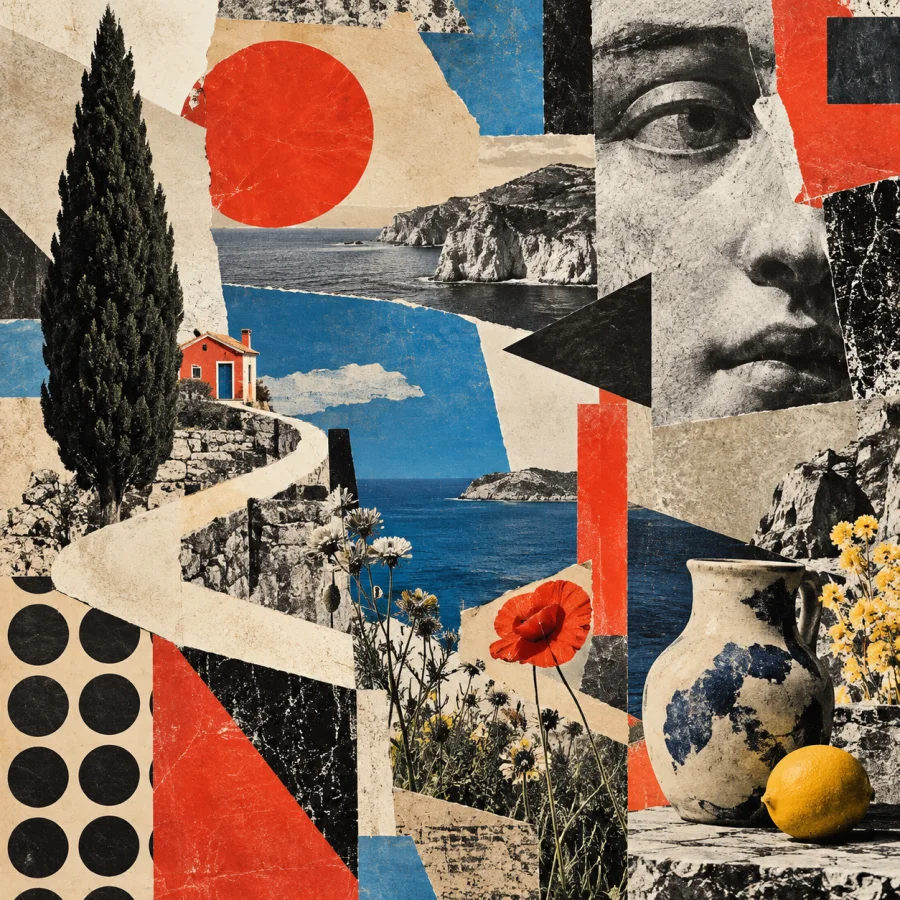 Romanian Avant-Garde Collage: Fragmented modern forms in restless balance