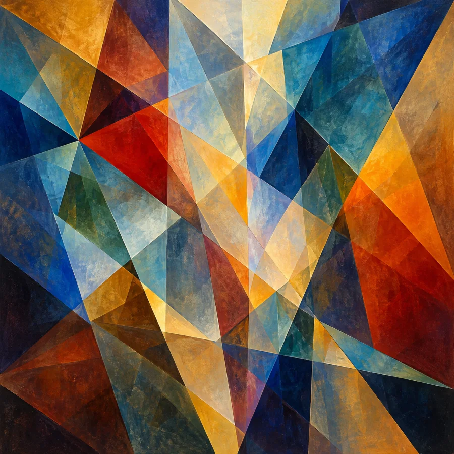 Sudanese Crystalist-Inspired Abstraction: An interpretation of transparency and shifting viewpoints