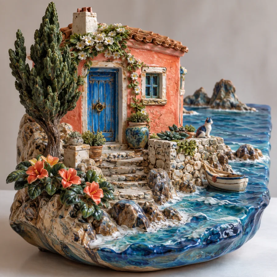 Taiwanese Koji Pottery: Bright glazed relief with lively sculptural detail
