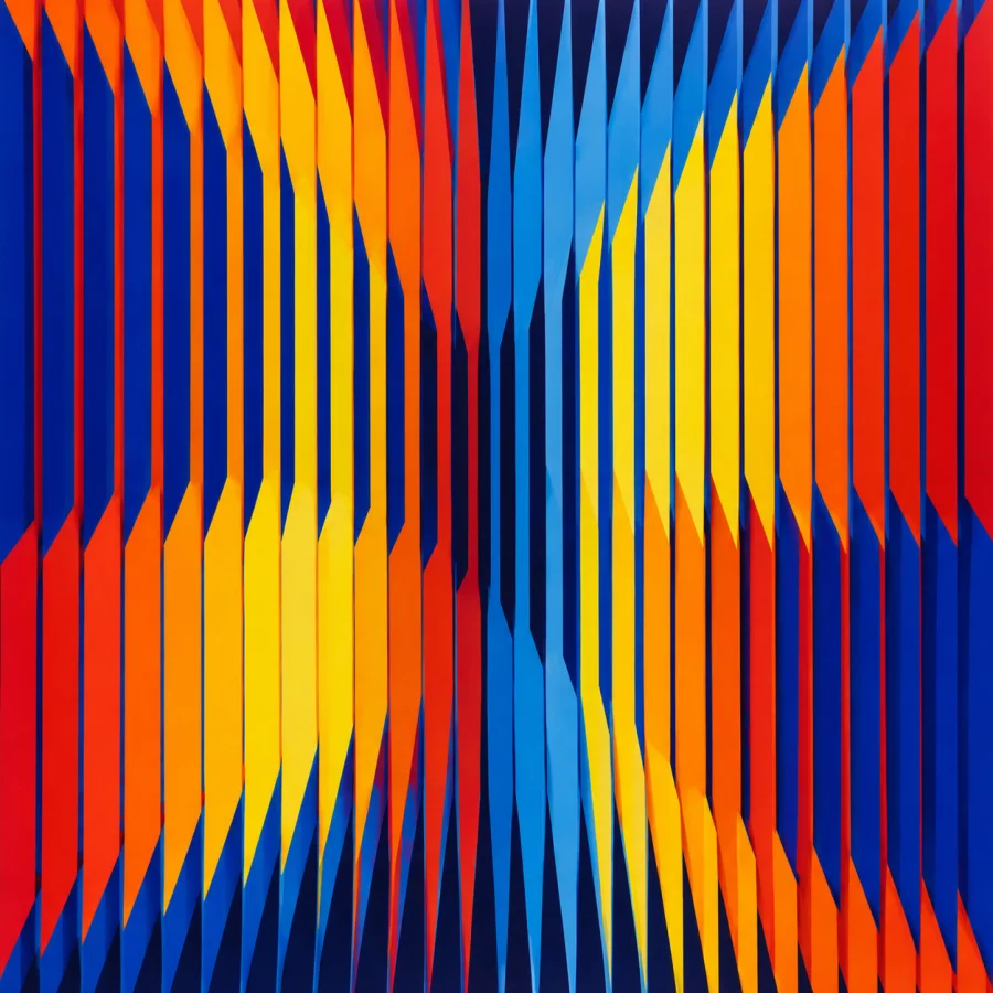 Venezuelan Kinetic Abstraction: Color vibration through repeated spatial elements