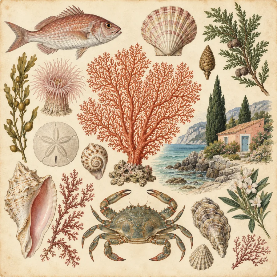 Victorian Natural-History Plate: Fine printed detail and restrained hand color