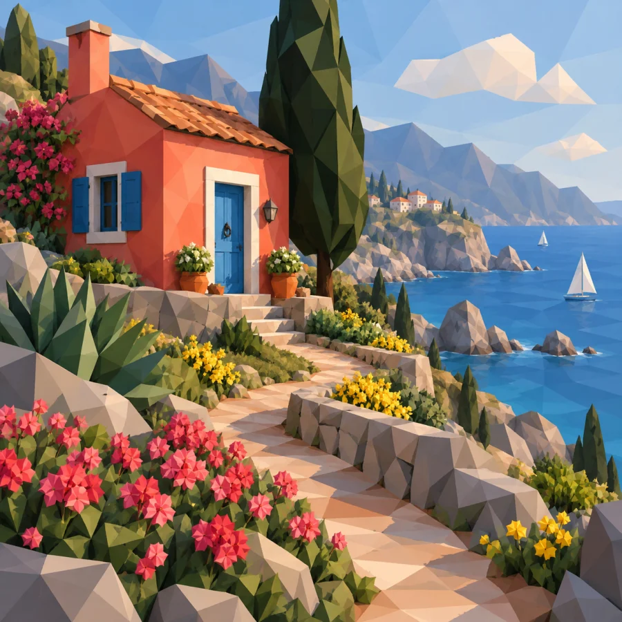 Low Poly: Sculpted from simple facets