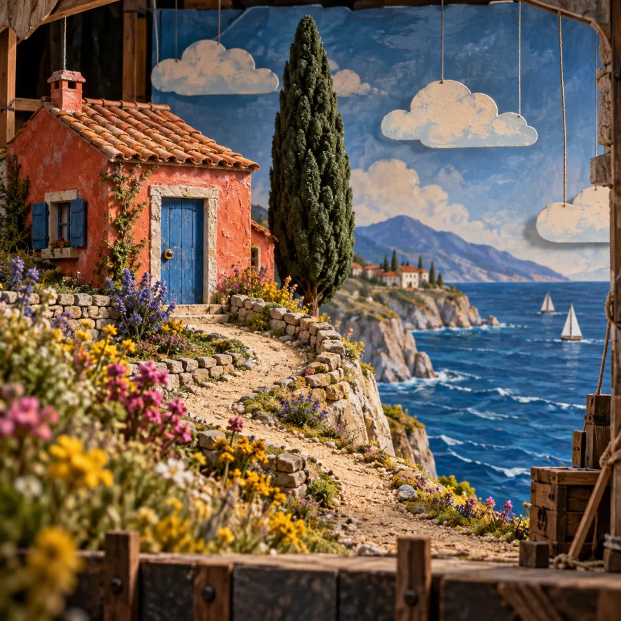 Forced-Perspective Diorama: A tiny stage that feels enormous