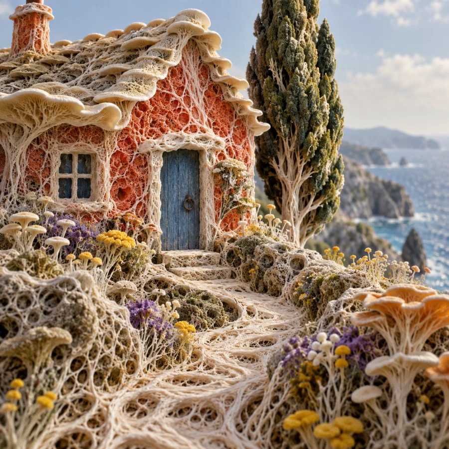 Mycelium Sculpture: A world woven by living threads