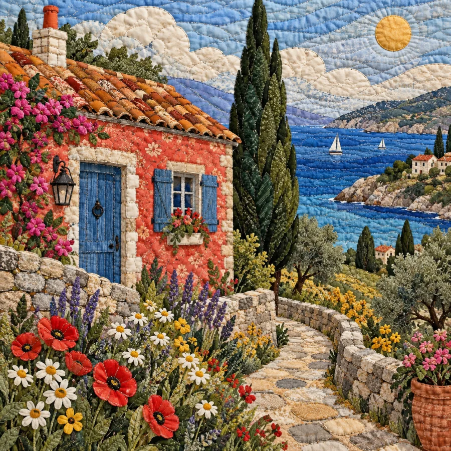 Patchwork Quilt: A landscape sewn together