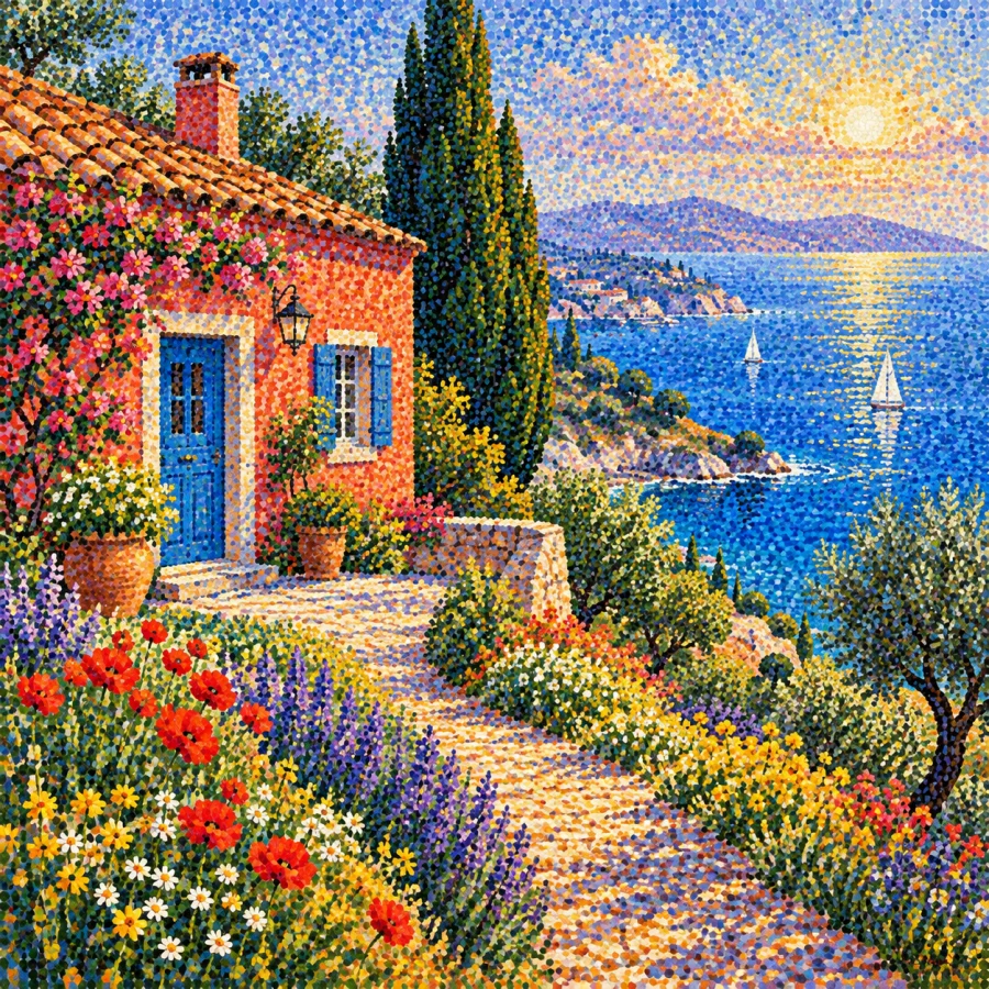 Pointillism: Thousands of dots, one image