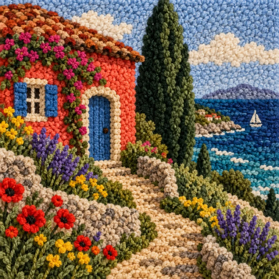 Punch Needle: A plush landscape of loops