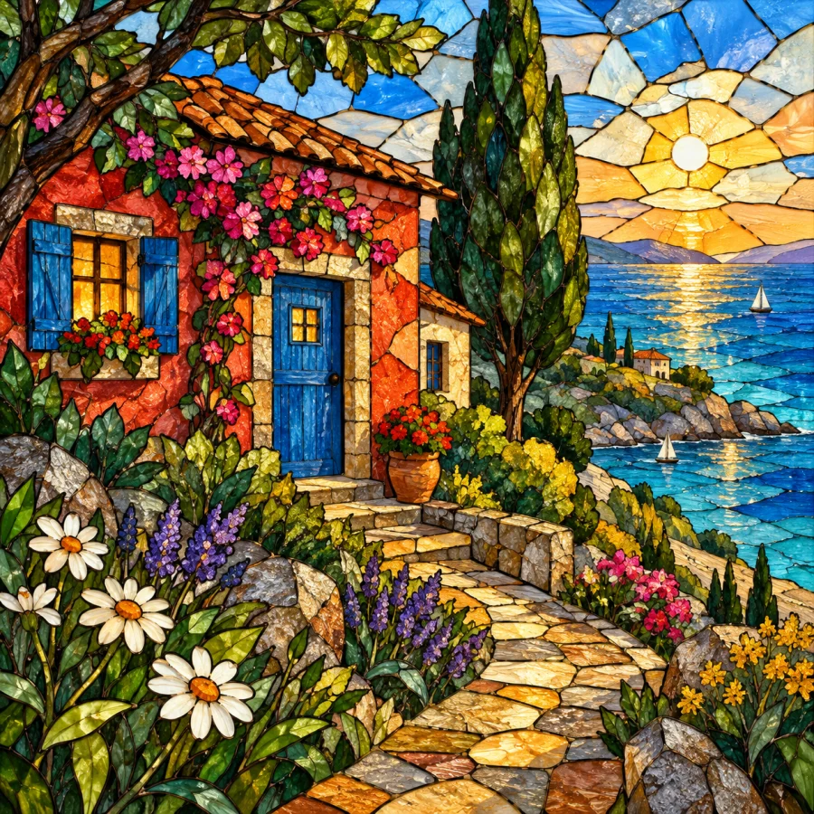 Stained Glass: Color lit from within
